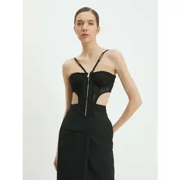 Versace Jeans Couture: Чёрный топ 
