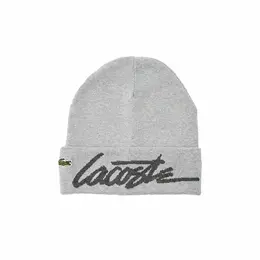 LACOSTE: Серая шапка 