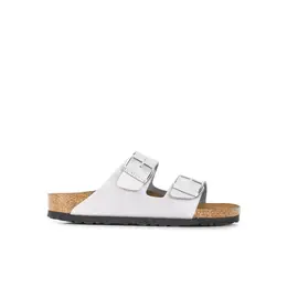 Birkenstock: Серебристые шлёпанцы  Arizona