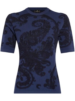 Etro: Синий топ 