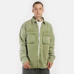 Carhartt WIP: Зелёная рубашка 