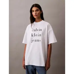 Calvin Klein Jeans: Белая футболка 