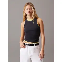 Calvin Klein Jeans: Чёрный топ 