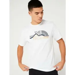 The North Face: Белая футболка  Mountain Line