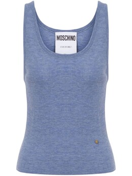 Moschino: Синий топ 