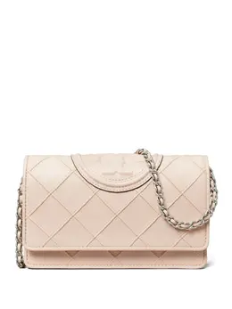 Tory Burch: Светлая сумка через плечо  Flemming