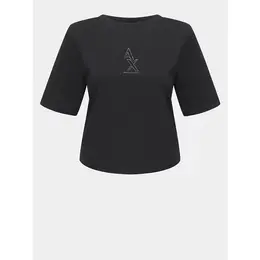 Armani Exchange: Чёрная футболка 