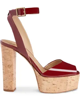 Giuseppe Zanotti: Бордовые сандалии  Betty