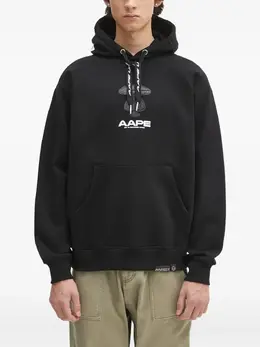 AAPE BY *A BATHING APE®: Чёрная толстовка 