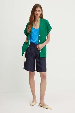 United Colors Of Benetton: Синяя блуза 