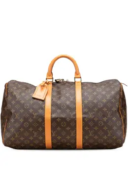 Louis Vuitton Pre-Owned: Коричневая дорожная сумка 