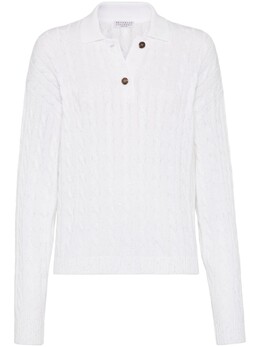 Brunello Cucinelli: Белый свитер 