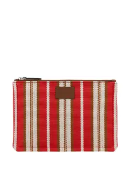 FENDI: Клатч в полоску 