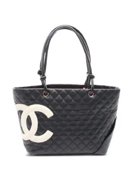 CHANEL Pre-Owned: Чёрная сумка-шоппер 