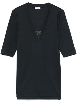 Brunello Cucinelli: Синяя футболка  Monili