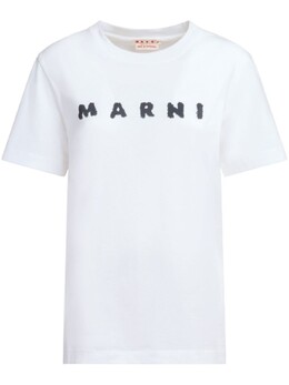 Marni: Белая футболка 