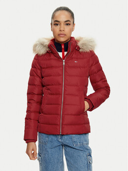 Tommy Jeans: Красный пуховик 