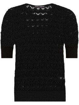 Dolce & Gabbana: Чёрная футболка 
