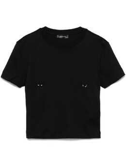 MUGLER: Чёрная футболка 