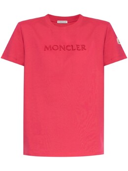Moncler: Розовая футболка 