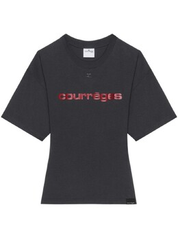 Courreges: Футболка с принтом 
