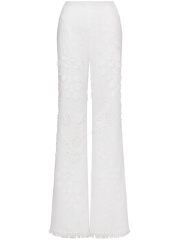 Alberta Ferretti: Брюки с вышивкой 