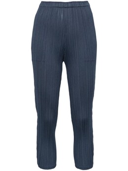 Pleats Please Issey Miyake: Синие брюки 