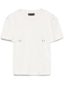 MUGLER: Белая футболка 