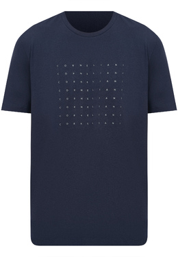 CORNELIANI: Синяя футболка 