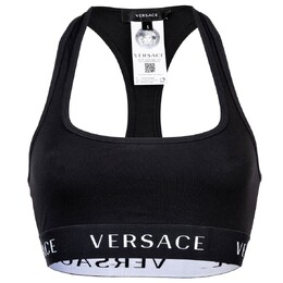 Versace: Чёрный бюстгальтер 