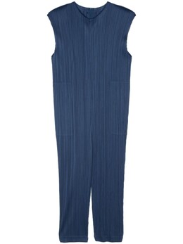 Pleats Please Issey Miyake: Синий комбинезон 