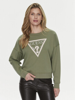 GUESS: Зелёная толстовка 