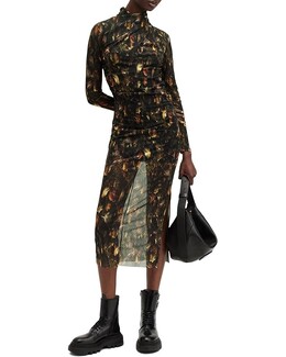 Allsaints: Коричневое платье  Tia