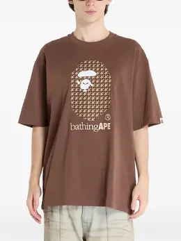 A BATHING APE®: Коричневая футболка 