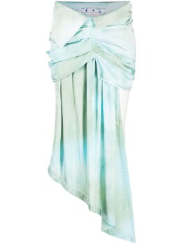 Off-White: Синяя юбка 