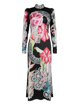 Temperley London: Платье с растительным принтом 