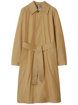 Burberry: Плащ с поясом 
