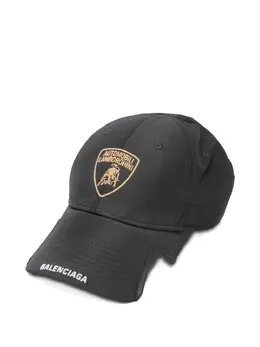 Balenciaga: Чёрная кепка 
