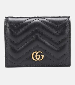 Gucci: Чёрный кошелёк  GG Marmont