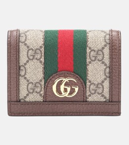 Gucci: Коричневый кошелёк  Ophidia GG