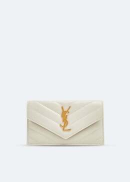 Saint Laurent: Белый картхолдер  Fragments