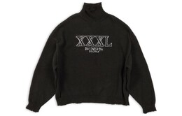 Balenciaga: Чёрный свитер 