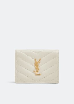 Saint Laurent: Белый картхолдер 