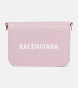 Balenciaga: Розовый кошелёк 