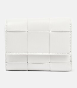 Bottega Veneta: Белый кошелёк 