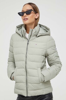 Tommy Jeans: Зелёная куртка 