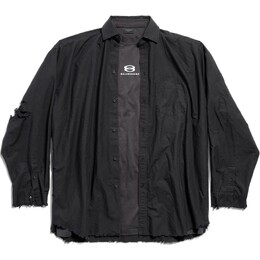 Balenciaga: Чёрная рубашка 