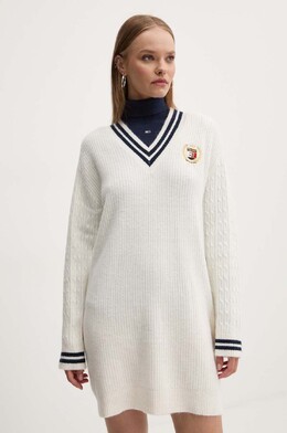 Tommy Jeans: Бежевое платье 