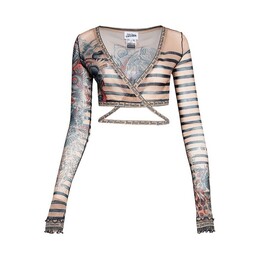 Jean Paul Gaultier: Топ с v-образным вырезом 