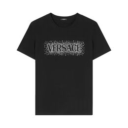 Versace: Чёрная футболка 